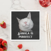 Kamala ist Purrfect Serviette (Beispiel)