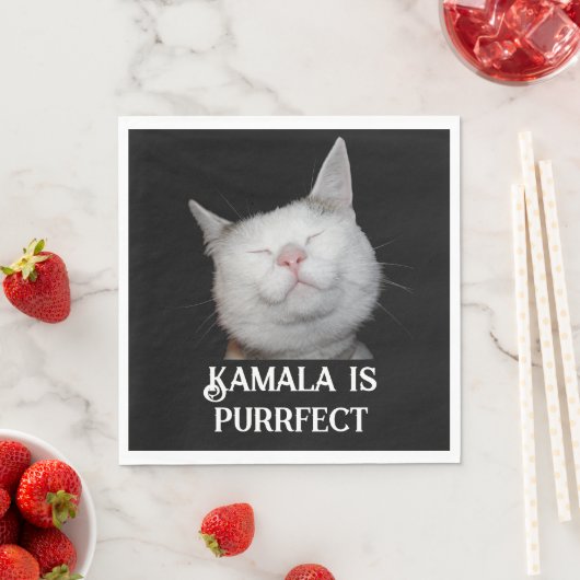 Kamala ist Purrfect Serviette (Beispiel)