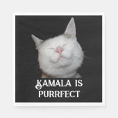 Kamala ist Purrfect Serviette (Vorderseite)