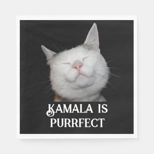 Kamala ist Purrfect Serviette (Vorderseite)