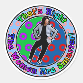 Kamala ist schlauer - die Frauen sind klüger Runder Aufkleber