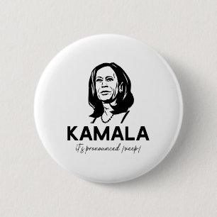 Kamala It's Pronounced Veep Vice President Harris Button