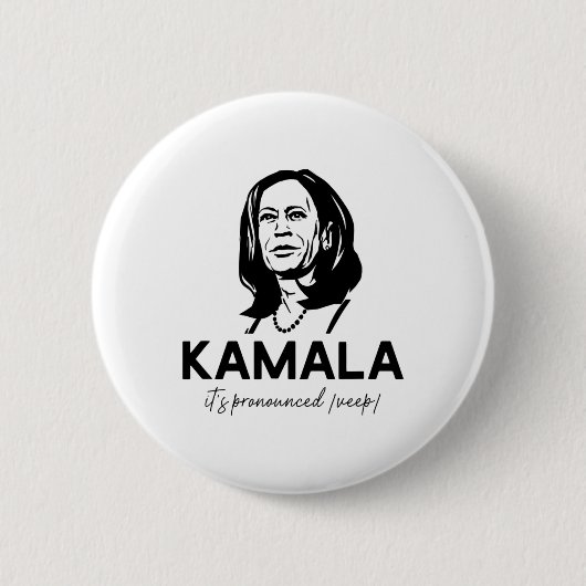 Kamala It's Pronounced Veep Vice President Harris Button (Vorderseite)