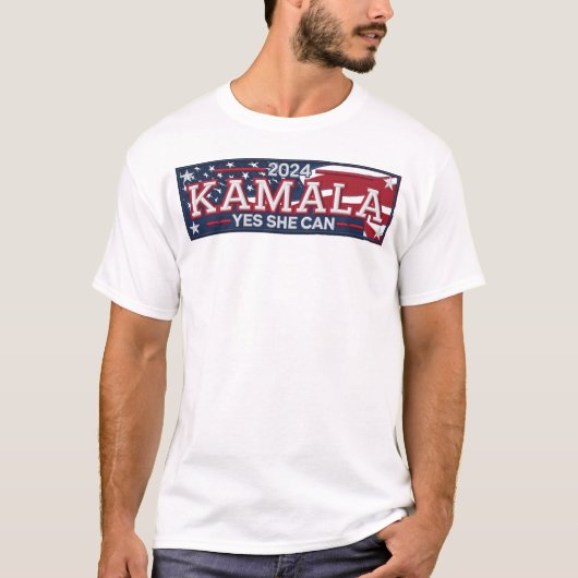 KAMALA "JA, SIE KANN" T - Shirt von Männern (Vorderseite)