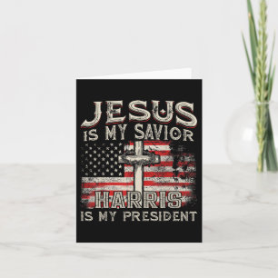 Kamala Jesus ist mein Erretter Harris ist mein Prä Karte