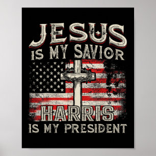 Kamala Jesus ist mein Erretter Harris ist mein Prä Poster