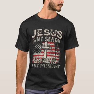 Kamala Jesus ist mein Erretter Harris ist mein Prä T-Shirt