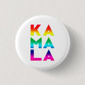 kamala Ka ma la 3 Silben Regenbogentypografie Button (Vorderseite)