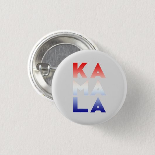 kamala Ka ma la 3 Silben rot-blau grau Button (Vorne & Hinten)