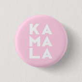 kamala Ka ma la 3 Silben Typografie hellrosa Button (Vorderseite)
