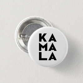 kamala Ka ma la 3 Silben Typografie Schwarz-weiß Button
