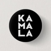 kamala Ka ma la 3 Silben Typografie weiß schwarz Button (Vorderseite)