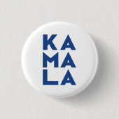 kamala Ka ma la 3 Silben typografisch blau weiß Button (Vorderseite)