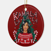 Kamala-la-la-la-Funny Christmas Kamala Harris Keramik Ornament (Links)