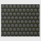 Kamala La La La Funny Harris Christmas Ugly Black Geschenkpapier (Flach)