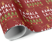 Kamala La La La Funny Harris Christmas Ugly Geschenkpapier (Rolleneckpunkt)