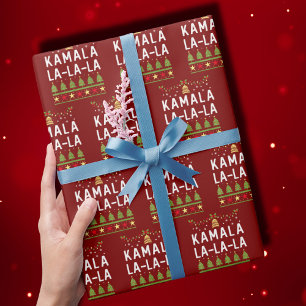 Kamala La La La Funny Harris Christmas Ugly Geschenkpapier