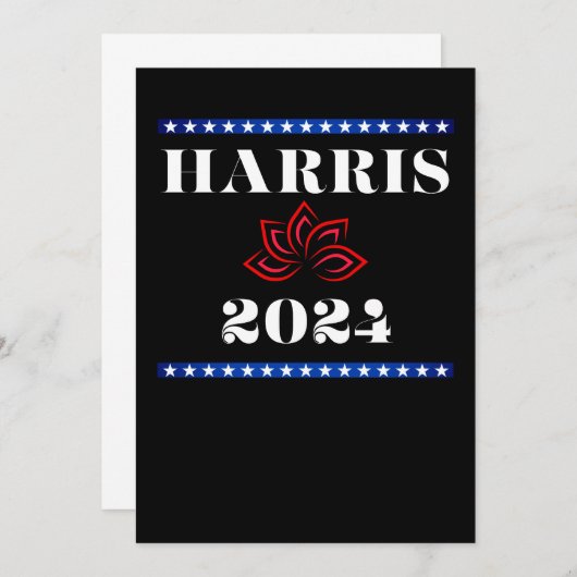 Kamala Lotus Harris für POTUS Einladung (Vorne/Hinten)