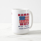 Kamala macht sich Ihre eigene billige Geschäftswah Kaffeetasse (VorderseiteRechts)