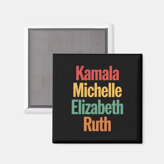 Kamala Michelle Elizabeth Ruth Feminist Politisch Magnet (Vorderseite/Rückseite)