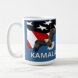 Kamala mit Adler und Flagge Kaffeetasse