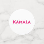 Kamala Moderne fette Typografie Hot-Rosa-Party Konfetti (Klein Vorderseite)