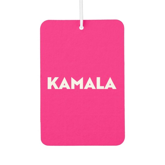 Kamala Moderne fette Typografie minimalistisch hei Autolufterfrischer (Vorderseite)
