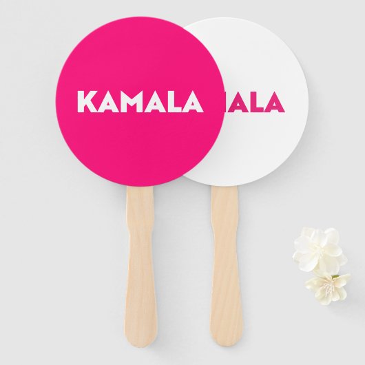 Kamala Moderne fette Typografie minimalistisch ros Fächer (Vorne und Hinten)