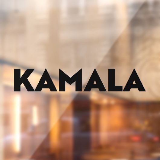 Kamala moderne mutige Typografie minimalistisch sc Fensteraufkleber (Blatt 2)