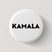 Kamala moderne, mutige Typografie schwarz-weiß Button (Vorderseite)