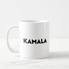 Kamala moderne, mutige Typografie schwarz-weiß Kaffeetasse