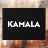 Kamala moderne, mutige Typografie weiß und schwarz Fensteraufkleber (Blatt 2)