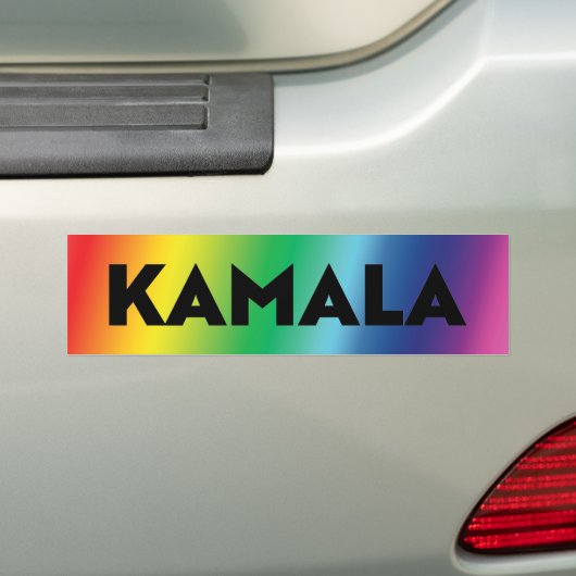 Kamala moderne Typografie Gefälle Regenbogenschwel Autoaufkleber (Auf Auto)