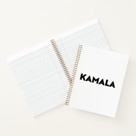 Kamala moderne Typografie minimalistisch Schwarz-w Notizblock