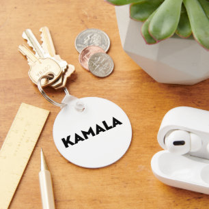 Kamala moderne Typografie minimalistisch Schwarz-w Schlüsselanhänger