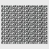 Kamala Moderne Typografie Muster schwarz-weiß Geschenkpapier (Flach)