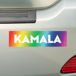 Kamala moderner typografischer Gefälle Regenbogens Autoaufkleber