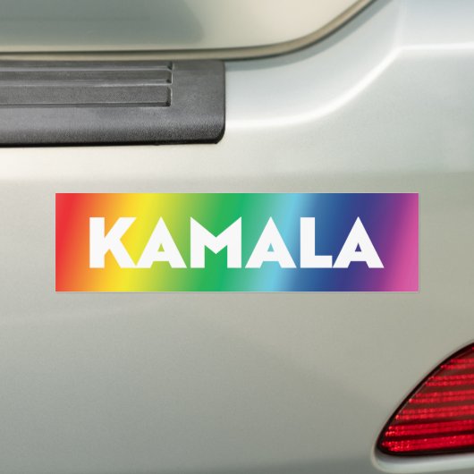 Kamala moderner typografischer Gefälle Regenbogens Autoaufkleber (Auf Auto)