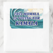 Kamala Momala Blue Wave Rechteckiger Aufkleber (Tasche)