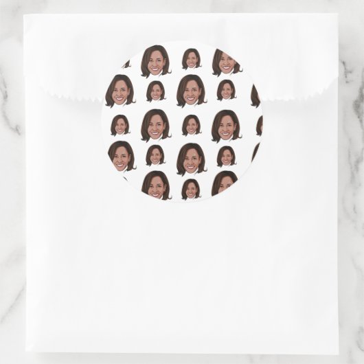 Kamala Pattern Runder Aufkleber (Tasche)