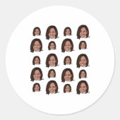 Kamala Pattern Runder Aufkleber (Vorderseite)