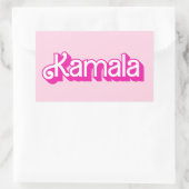 Kamala Pink Rechteckiger Aufkleber (Tasche)