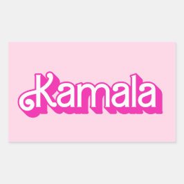 Kamala Pink Rechteckiger Aufkleber