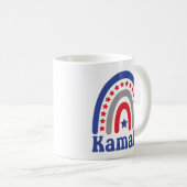 Kamala Political Boho Patriotic Rainbow Retro Kaffeetasse (VorderseiteRechts)