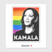 KAMALA PRIDE FLAG AUFKLEBER (Blatt)
