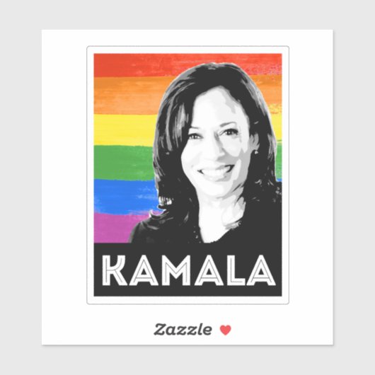 KAMALA PRIDE FLAG AUFKLEBER (Blatt)