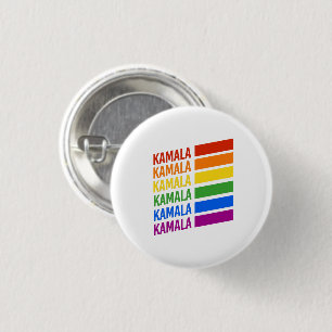 KAMALA PRIDE STRIPES BUTTON