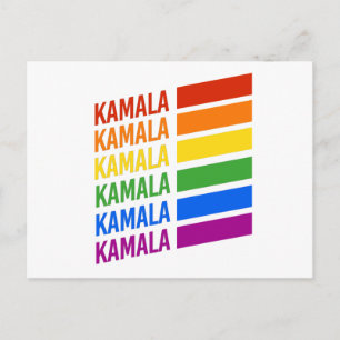 KAMALA PRIDE STRIPES POSTKARTE