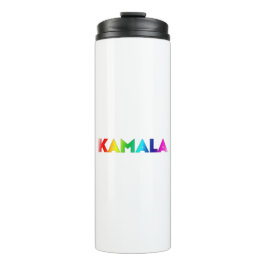 Kamala Regenbogen-Gefälle Moderne Typografie Stolz Thermosbecher