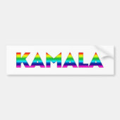 Kamala Regenbogen Moderne Typografie Gay Pride Autoaufkleber (Vorne)